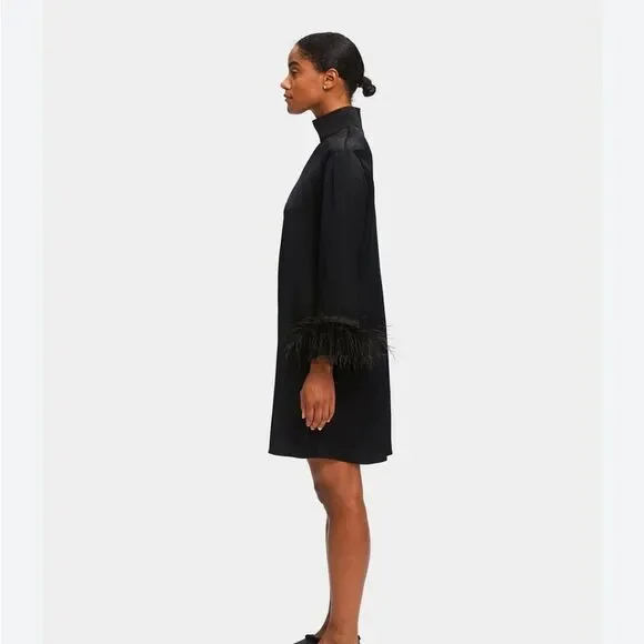 Sleeper Party Shirt Dress with Detachable  Ostrich Feather 100% NWT  $369 - Picture 2 of 11